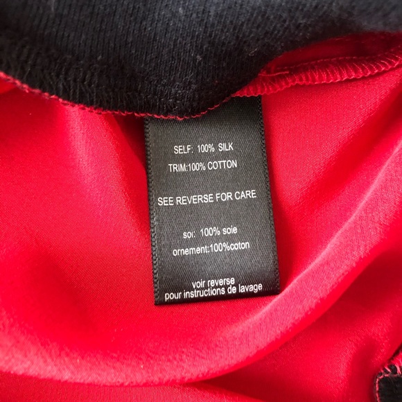 PJK Patterson J Kincaid: Red Silk Blouse - Picture 3 of 3